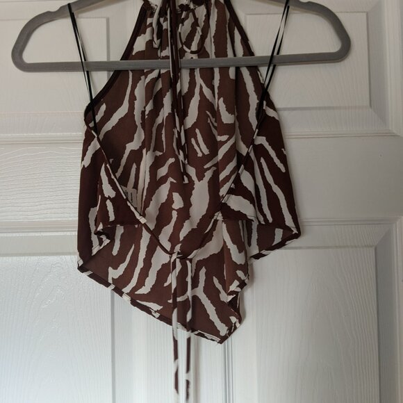 Zebra Satin Crop Halter - Picture 3 of 4